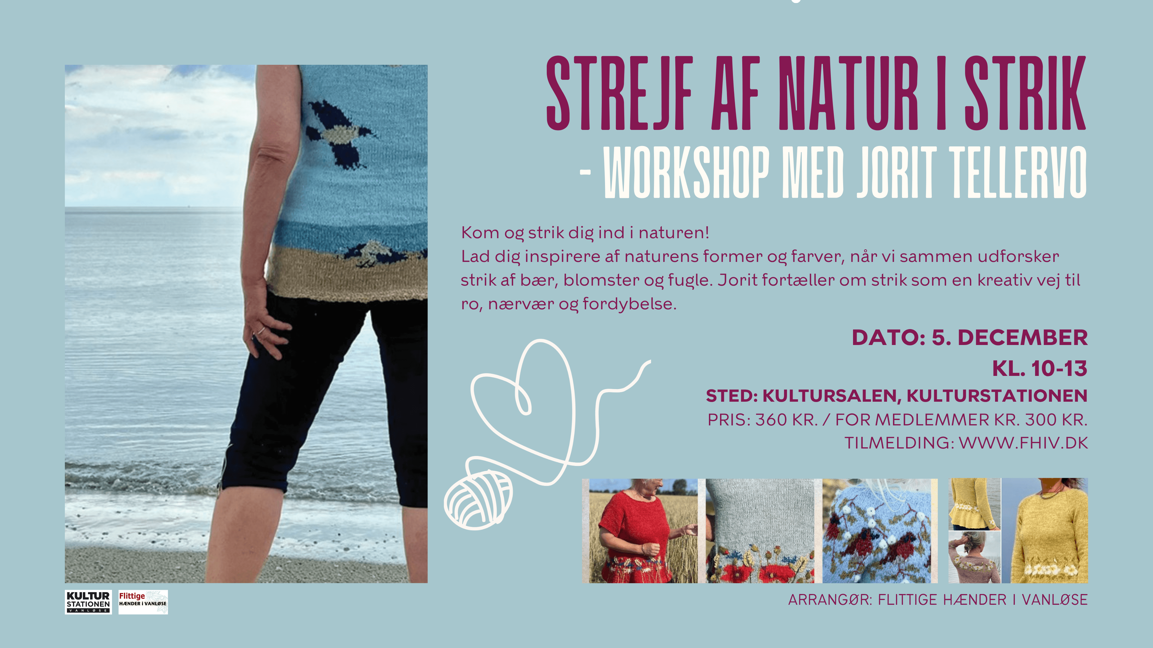 Strik et strejf af naturen - Workshop i Kulturstationen Vanløse